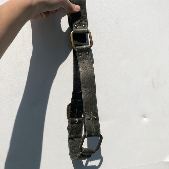 Vintage Suzi Roher 90s Double Buckle Leather Belt main image 4